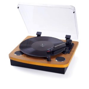 CLAW Stag Superb Vinyl Record Player Turntable with Built-in Stereo Speakers and USB Digital Conversion Software for PC (Wood)