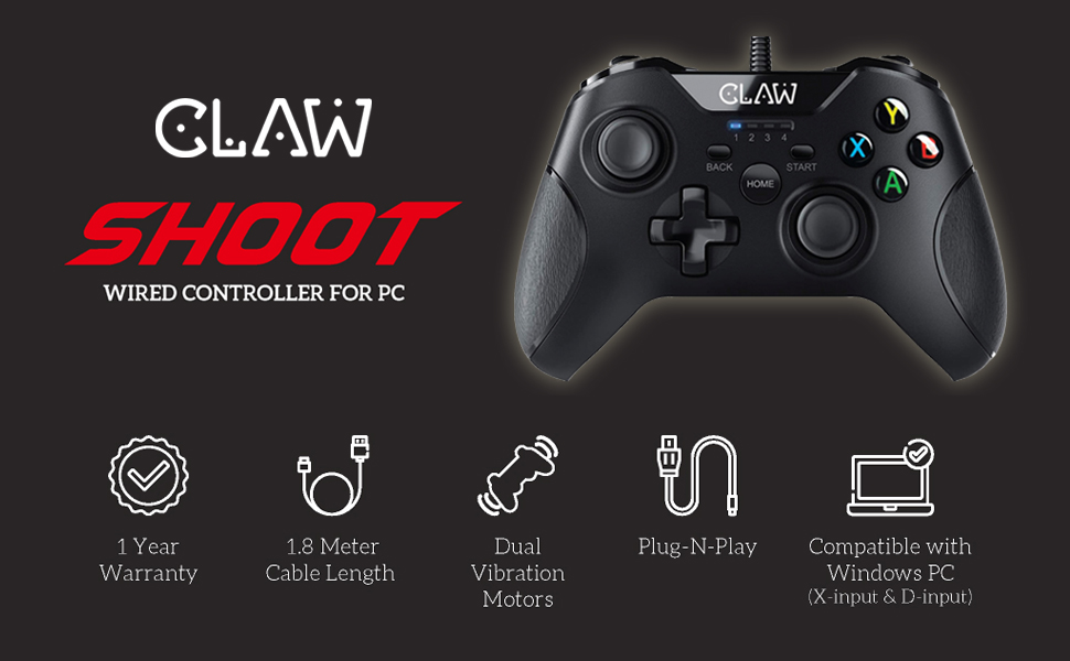 Buy CLAW Shoot Wired USB Gamepad Controller for PC