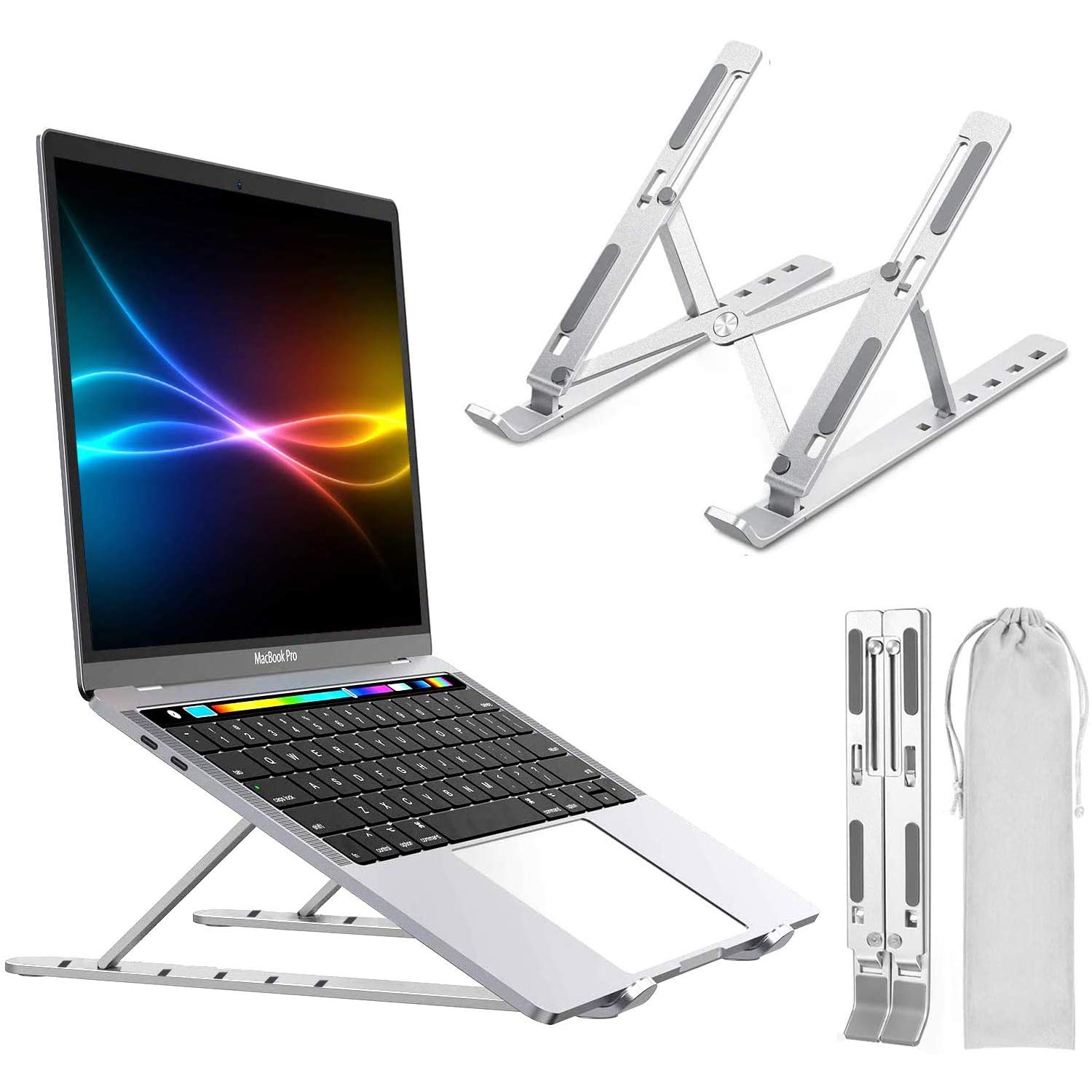 CLAW Portable Laptop Stand with Carry Pouch, 6 Adjustable